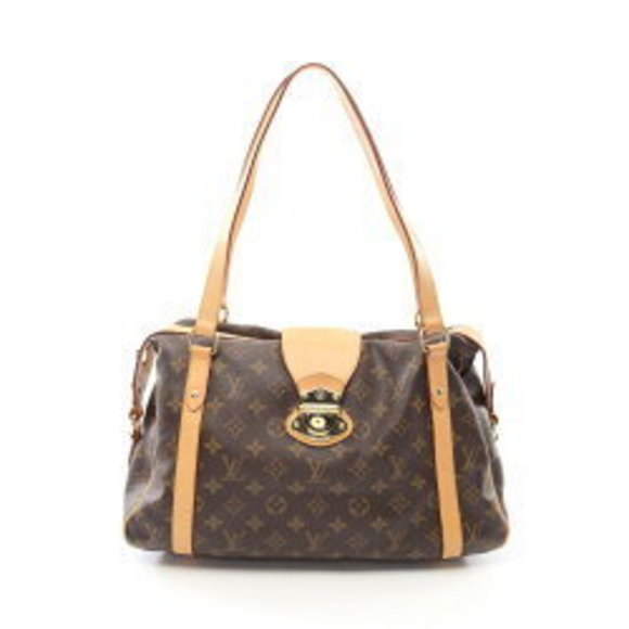 Louis Vuitton Stresa Shoulder Bag Leather Monogram Brown - Picture 1 of 8